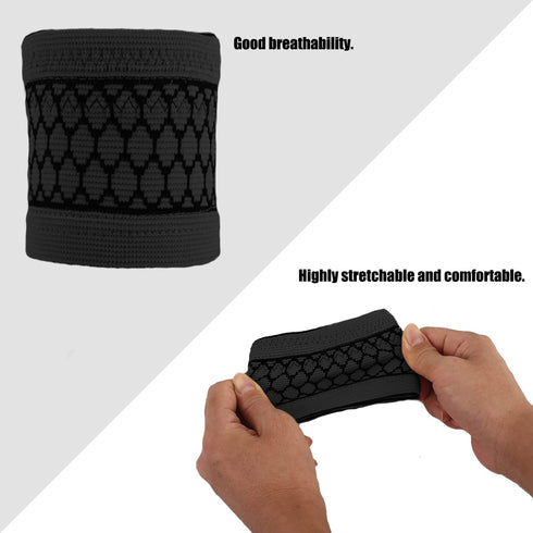Diabetic Arm Band for CGM Sensor Protective Dia Band for Freestyle Libre Medtronic Dexcom Sensor Cover (BLACK, L)