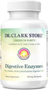 Dr. Clark Digestive Enzymes Supplement – 700mg, 50 Gelatin Capsules, Promotes Gut Function & Digestive Health