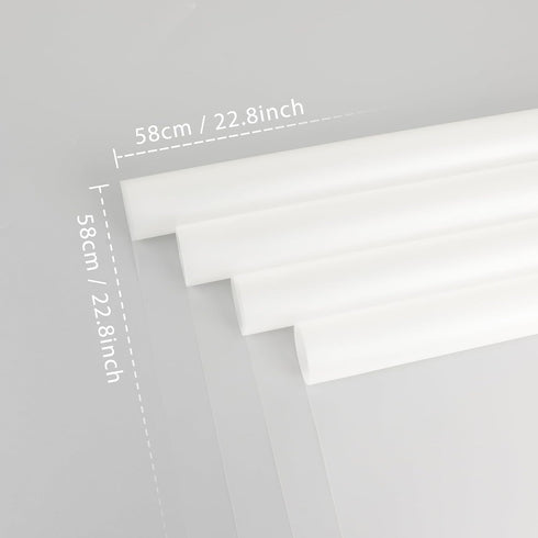 20 Sheet Flower Wrapping Paper - Waterproof Floral Bouquet Wrapping Paper, Florist Supplies Packaging Paper for Wedding Birthday Gift DIY(Transparent White)