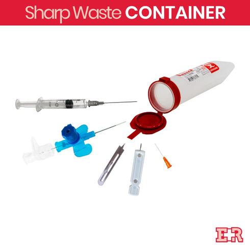 Ever Ready First Aid Porta Sharps Container with Locking Mechanism, 6 Count