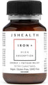 JSHealth Vitamins Iron+ Supplement for Energy Support, 30 Tablets with Vitamin C and Vitamin B12, No Nausea