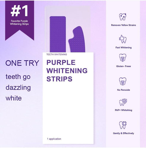THTXZFT Strips,28 Anytime14 Purple Whitening Patch Teeth Whitening Strips,Instant Brightening Appearance,Purple Teeth