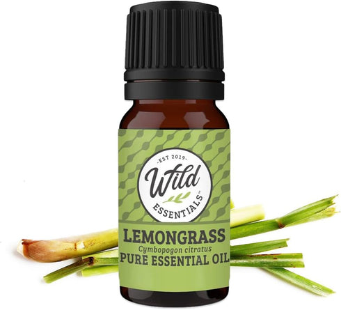 Wild Essentials Lemongrass Essential Oil - 100% Pure, All Natural, No Additives - 10ml