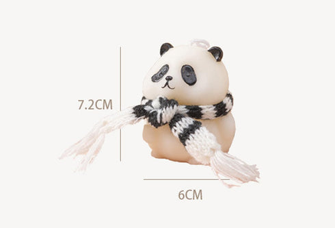 T-shin Candle,110G Panda Shaped Scented Cute Animal Aesthetics Aroma Soy Wax Decorative Candle for Table Photo Prop
