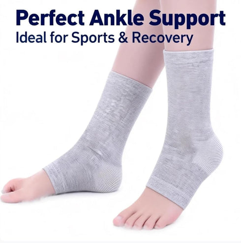 Oloxayi One Compress Bamboo Foot Sleeves - Breathable, Elastic Compression Socks with Arch Support for Daily Wear