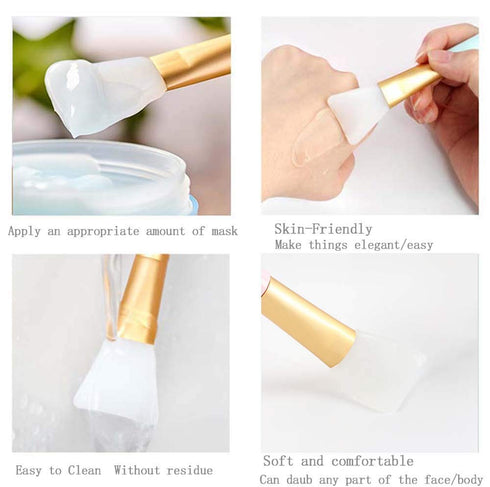 Akstore 3PCS Silicone Face Mask Brush, Soft Applicator Tool for Facial Mud Mask and Body Lotion
