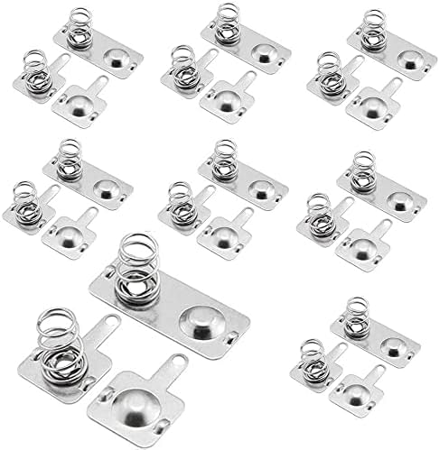 12Pairs Battery Springs, AA Battery Negative to Positive Conversion Spring Contact, Nickle Plated 12x12mm and 12x26.5mm