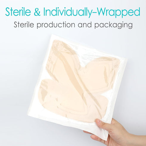POSTOP MEDICAL WEAR 8"x 8" Heels(Pack 2) Heel Silicone Foam Dressing Wounds Bandages with Gentle Adhesive Border Heel