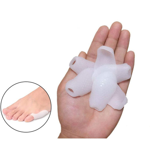Aoiwyui Tailor's Bunion Foot Pain Relief Pad,Soft Silicone Gel Bunionette Toe Pads,Tailor Bunions Toes Cushion Corrector and Protectors for Tailors, Calluses, Blisters, Corns,4 Pairs