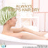 Reusable Extra Large Shower Cap for Women - 4 Pack Satin Double Layer EVA Waterproof Long Hair Caps (Baby Blue, Brown,