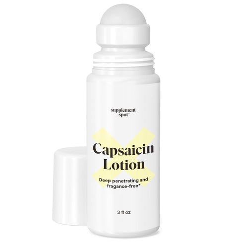 Capsaicin Lotion – Deep Penetrating Roll On Cream for Muscles & Joints, 3 oz, 0.075% Capsaicin