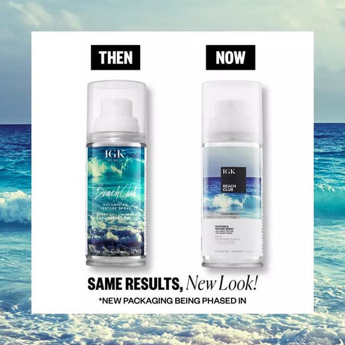IGK BEACH CLUB Touchable Texture Spray | Hold + Volume + Lightweight | Vegan + Cruelty Free |