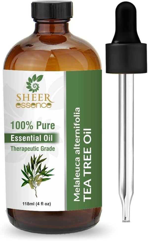 Tea Tree Essential Oil - 100% Pure, Natural, Steam Distilled for Skin, Hair, Aromatherapy & DIY - 4 fl. oz. (118 ML)
