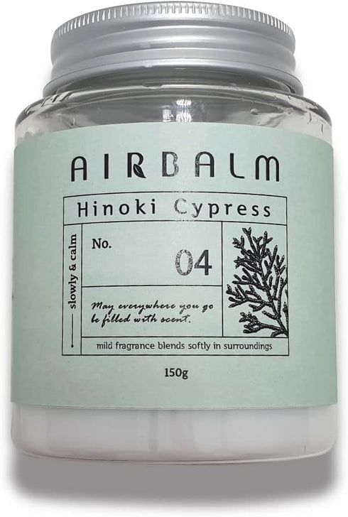 Air Balm Odor Eliminator, Solid Air Fresher, 5.3 oz, 1 Pack, BABY POWDERScent (Hinoki Cypress), Lasts 90 Days