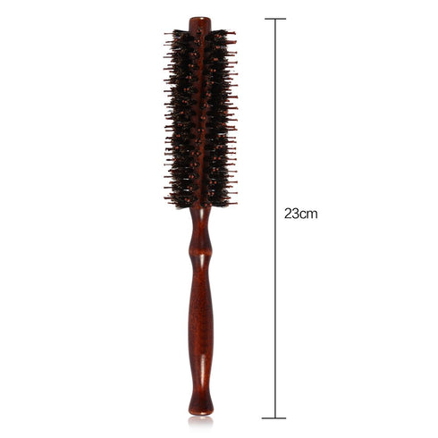 Round Brush - Antistatic Curling Hair Care Comb, Wooden Handle for Professional or Personal Use.