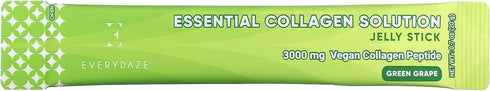 EVERYDAZE Essential Collagen Solution Jelly Stick | Vegan Collagen Peptide | Green Grape | 10 Packs | Hair, Skin,