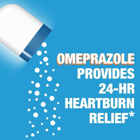 Zegerid OTC 24-Hour Heartburn Relief, Proton Pump Inhibitor with Omeprazole 20mg, 14ct Capsules