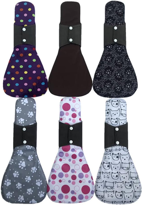 Sigzagor MUMBABY 6 Pieces 16inch Ultra-deep Sleep Overnight Charcoal Bamboo Mama Cloth/ Menstrual