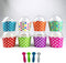 Worlds Paper Ice Cream Cups with Dome Lids - No Hole and Plastic Spoons, Polka Dot 4oz Mix 25 Set