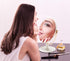 YEAKE 8" Oval Makeup Vanity Mirror, Double Sided 3X Magnification, 360° Swivel, ABS Plastic Cosmetic Table Mirror