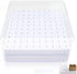 Nail Drill Bits Holder & Cleaning Brush, 100 Holes Dustproof Display Storage Box for Nail Tech (White)