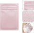 100 Pack Resealable Mylar Bags 4 x 6 Inch Smell Proof Foil Pouch Flat Bag with Clear Window in Pink