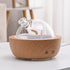 kakoda 200mlwith 3Pcs Glass Essential Oil Diffusers for Home, Wood Grain Base Humidifier, Decorative Bedroom