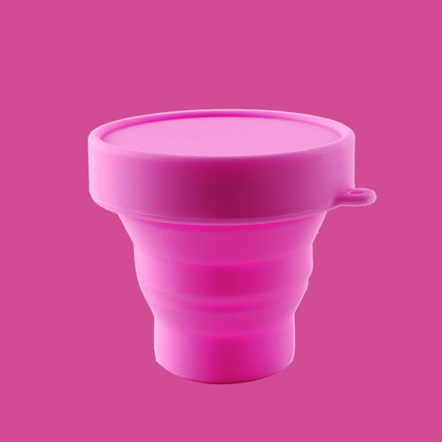 Set Collapsible Silicone Foldable Sterilizing Cup for Feminine softcups Menstrual Cups Storing and Cleaning Your Heavy