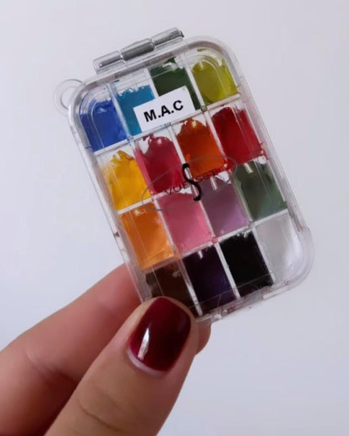 Bella 16 Sections Small Empty Lipstick Palette - Depotting Makeup Container for Organization