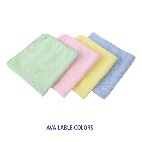 Boardwalk Microfiber Cleaning Cloths, 16 x 16, Yellow, 24/Pack