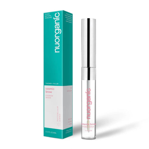 nuorganic Brow Growth Serum, Stronger + Thicker + Longer Eyebrows in 30 Days, Vegan + Cruelty Free