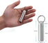 SHD Pill Box Keychain Waterproof Single Chamber Stainless Steel Organizer for Outdoor Travel