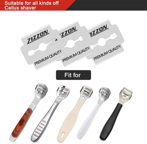 ZIZZON 100 Count Callus Shaver Replacement Blades