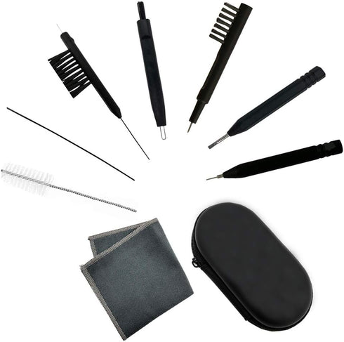 8 Pieces Hearing Aid Amplifier Cleaning Tools, Earbuds/Headphones/Airpods Cleaner Brush Kits with Case