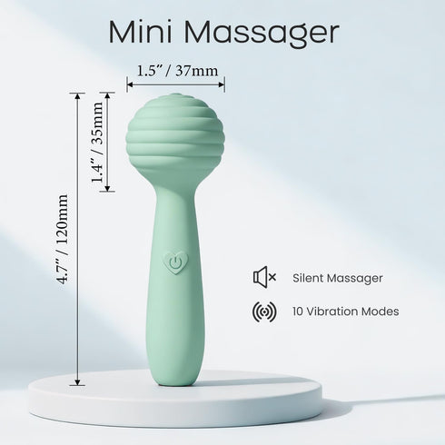 JYCRYP Manual Travel Massager, Cordless Handheld Mini Massage Tool (Green)