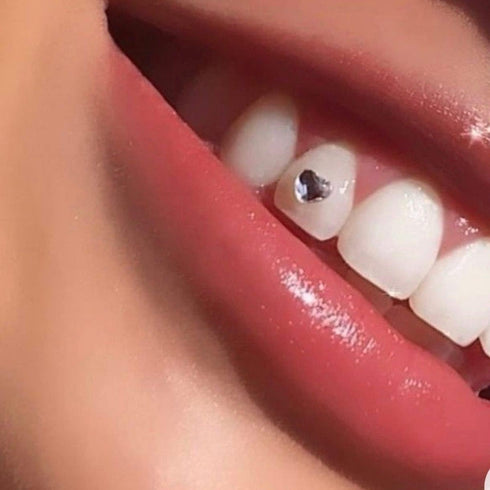 Sweet Smile | The ALL IN ONE DIY Tooth Gem Kit | Gold, Multi-Color, Clear Crystal Gems | Tooth Jewelry | Heart, Star