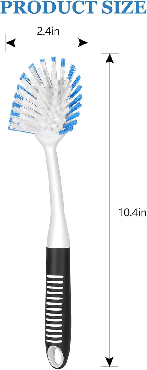 SetSail Dish Brush with Handle, 2 Pack Stiff Bristles Dish Scrubber for Cleaning Dishes, Pots, and Pans
