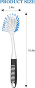 SetSail Dish Brush with Handle, 2 Pack Stiff Bristles Dish Scrubber for Cleaning Dishes, Pots, and Pans
