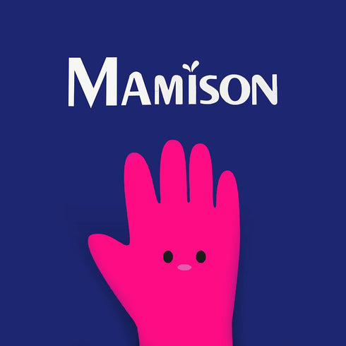 Mamison Quality Kitchen Rubber Gloves (1 Pair, Large) - Non-Slip Reusable Rubber Gloves, Made in Korea