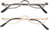 Half Frame Reading Glasses - Half Moon Readers with Spring Hinge for Men Women