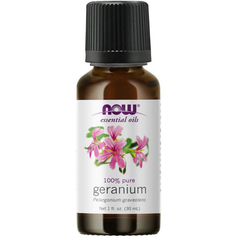 NOW Essential Oils Geranium Oil, 1-Ounce, 100% Pure, Vegan Aromatherapy Scent