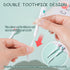 JOUGE Set 24pcs (24) Mini Disposable Toothbrush Travel Toothbrushes with Toothpaste Toothpick Tongue Scraper Portable