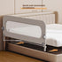 ZOtterly (47 Inch) Baby Bed Rail Guard for Toddlers, Grey, Oxford Fabric, Iron Pipe, Rectangular, Swing Down Bedrail