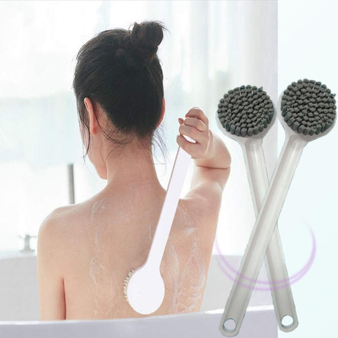 Body Brush with Soft and Stiff Bristles, Shower Bath Brush Long Handle Gentle Back Skin Scrubber Exfoliate Massage