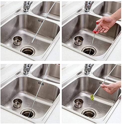 Flexible Grabber Claw Pick Up Reacher Tool with 4 Claws, Bendable Hose for Litter Pick, Home Sink, Drains, Toilet