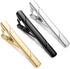 Minimalist Metal Tie Clips for Men, Simple Tie Clip Bar Pinch Clasp for Business Wedding Party Formal Occasions, Gold