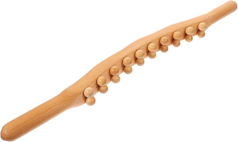 Wood Massage Stick with Round Beads Gua Sha Massage Tool for Full