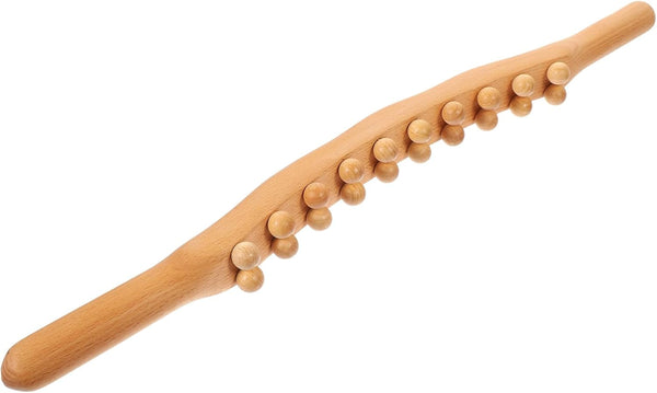 Wood Massage Stick with Round Beads Gua Sha Massage Tool for Full