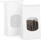 BagDream Bakery Bags with Window, Kraft Paper Bags, 50Pcs, 3.54x2.36x6.7 Inches, Tin Tie Tab Lock, White Window Bags