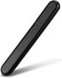 Premium Glass Nail File with Case, Crystal Diamond Salon Nail Buffer for Natural and Acrylic Nails, Classic Piano Black
